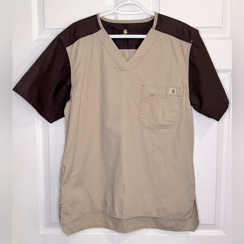 Carhartt Men's Ripstop Color-Block Utility Scrub Top - Size XL